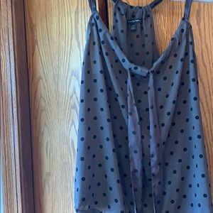 American Eagle, polka dot tie tank top